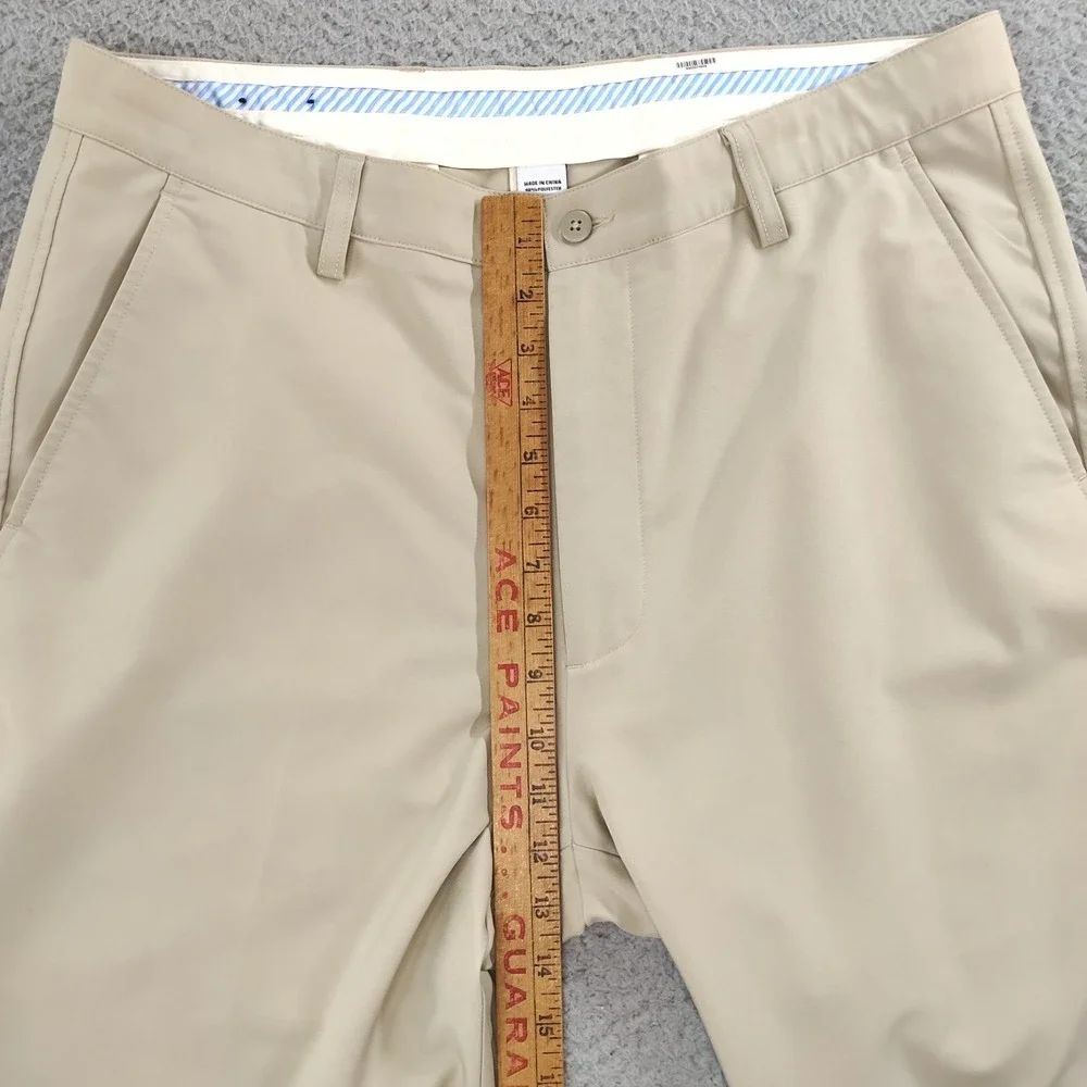 Footjoy Golf Pants Men 36x32 Beige Outdoor Stretch Performance Flat Front Preppy